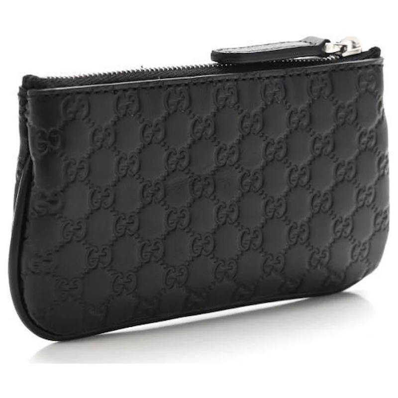 Gucci tote bags for women with a spacious interiorGucci Micro GG Black Leather Key Case