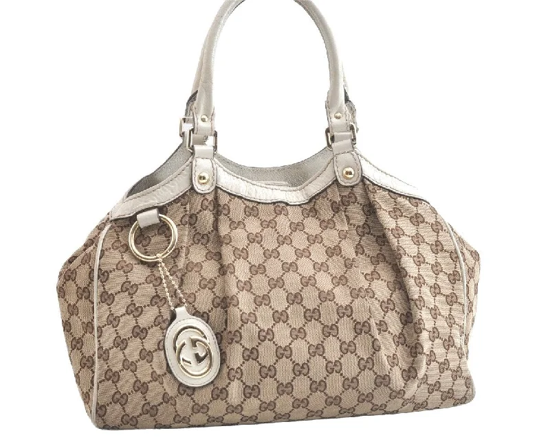 Ladies Gucci Dionysus bags in a pastel colorAuthentic GUCCI Sukey Hand Tote Bag GG Canvas Leather 211944 Brown 8048J