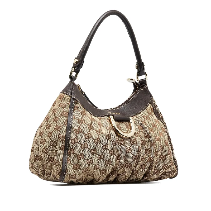 Gucci Marmont bags for women with a snakeskin - effect panelGucci GG Canvas Abbey D-Ring Handbag (SHG-9znrC6)