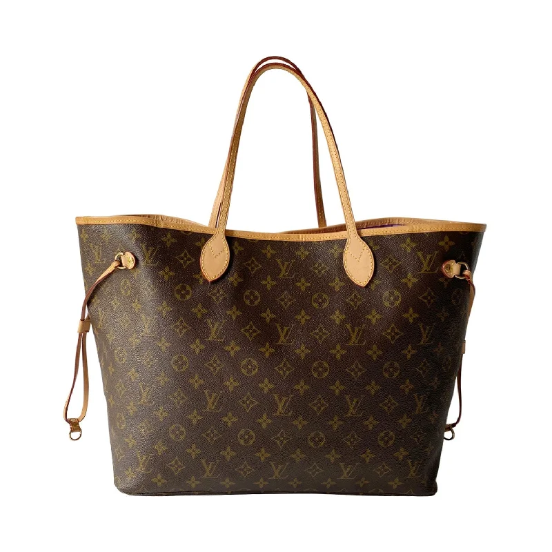 Louis Vuitton bags with a chain - link trim and a leather body for a modern edgeLouis Vuitton Monogram Ikat Neverfull GM