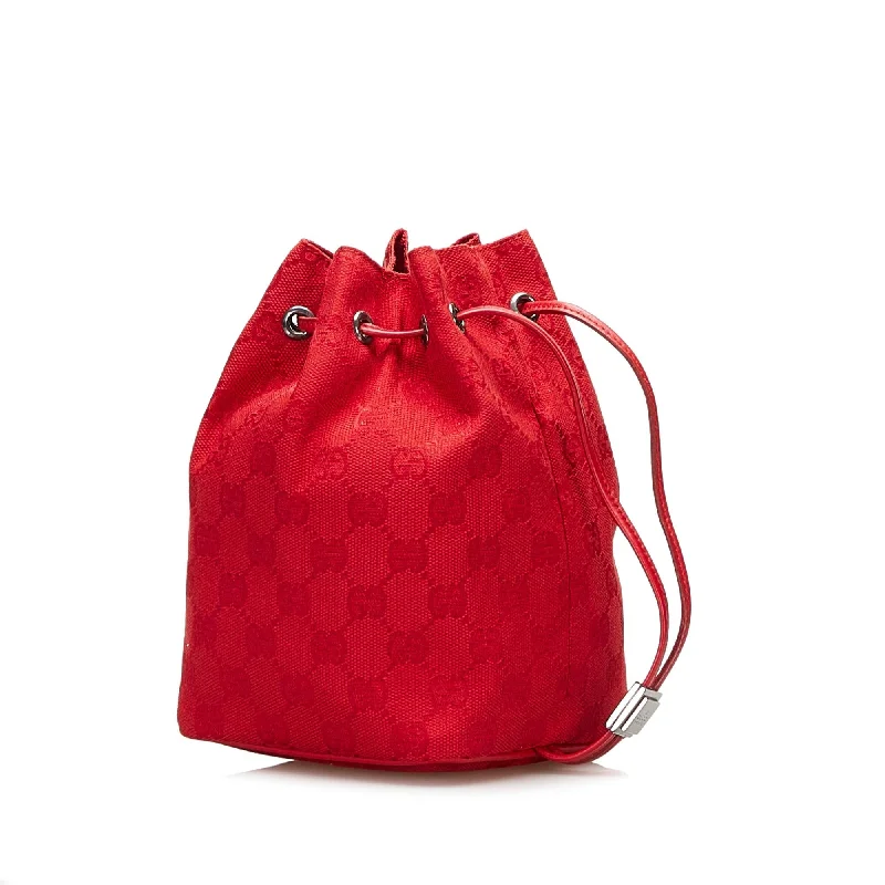 Gucci Marmont bags for women with a snakeskin - effect panelGucci GG Canvas Drawstring Pouch (35646)