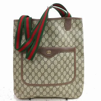 Women Gucci Sylvie bags with a detachable ribbon detailGucci Tote Bag Beige PVC