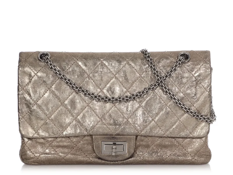 Chanel New Arrival Handbag with Gold HardwareChanel Bronze Quilted Distressed Metallic Calfskin Reissue 227