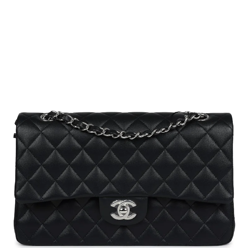 Chanel New Arrival Handbag with Gold HardwareChanel Medium Classic Double Flap Black Lambskin Silver Hardware