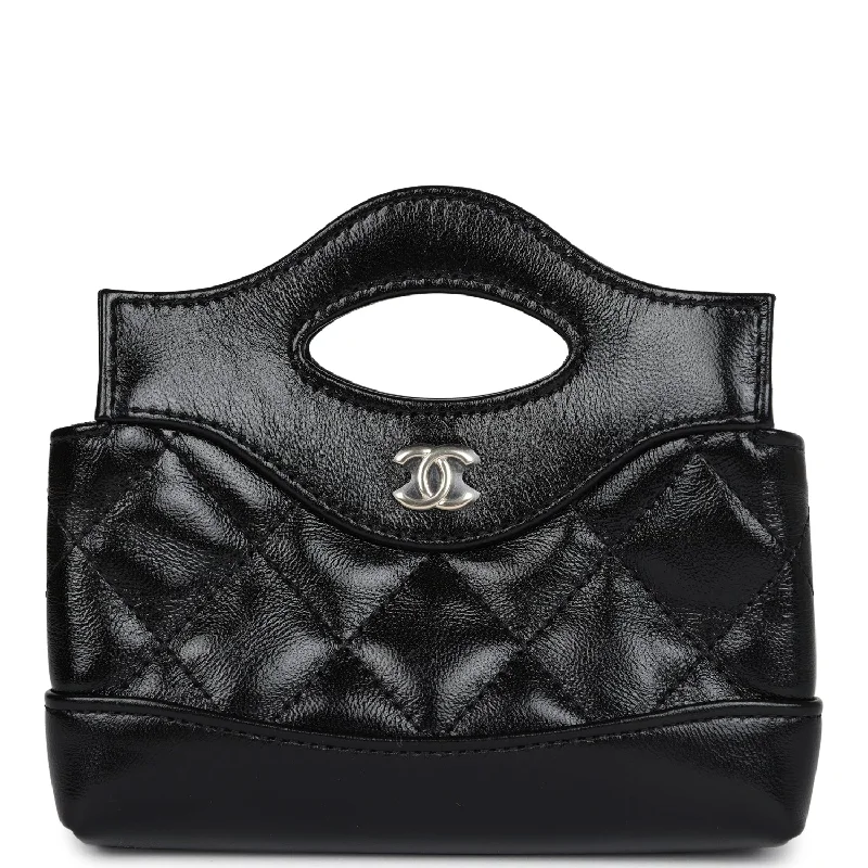 Chanel Colorful Handbag for Spring OutfitsChanel Micro 31 Shopper Black Shiny Lambskin Light Gold Hardware