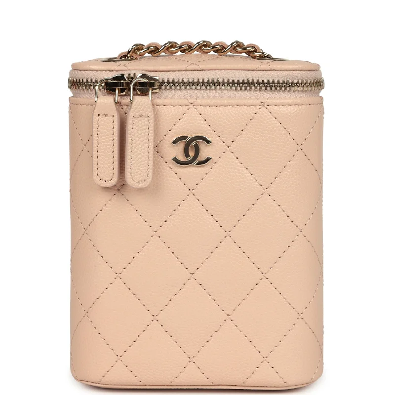 Chanel Colorful Handbag for Spring OutfitsChanel Mini Clutch Vanity Bag Beige Caviar Light Gold Hardware