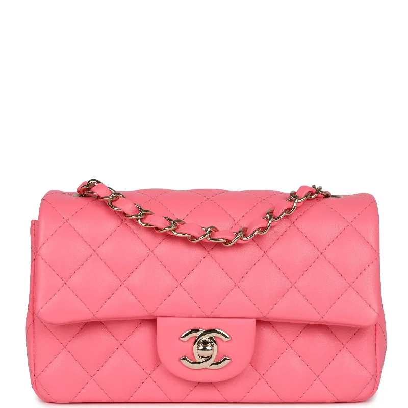 Chanel Limited Edition Handbag for CollectorsChanel Mini Rectangular Flap Bag Hot Pink Lambskin Light Gold Hardware