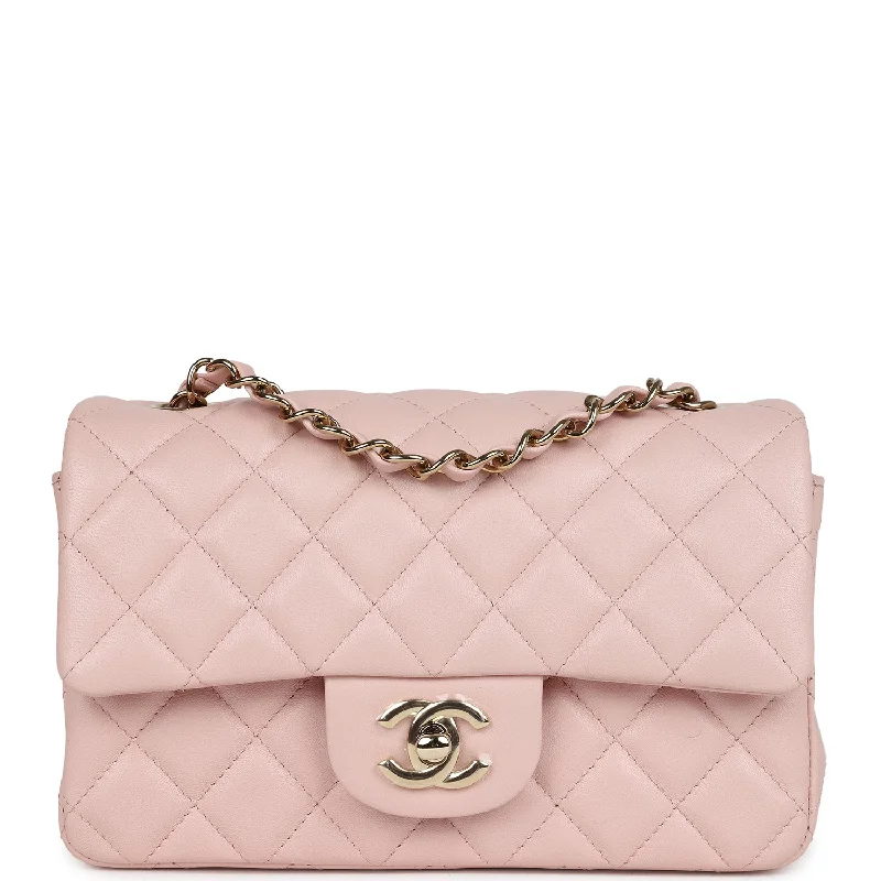 Chanel Vintage Inspired Handbag for Retro LoversChanel Mini Rectangular Flap Light Pink Lambskin Gold Hardware