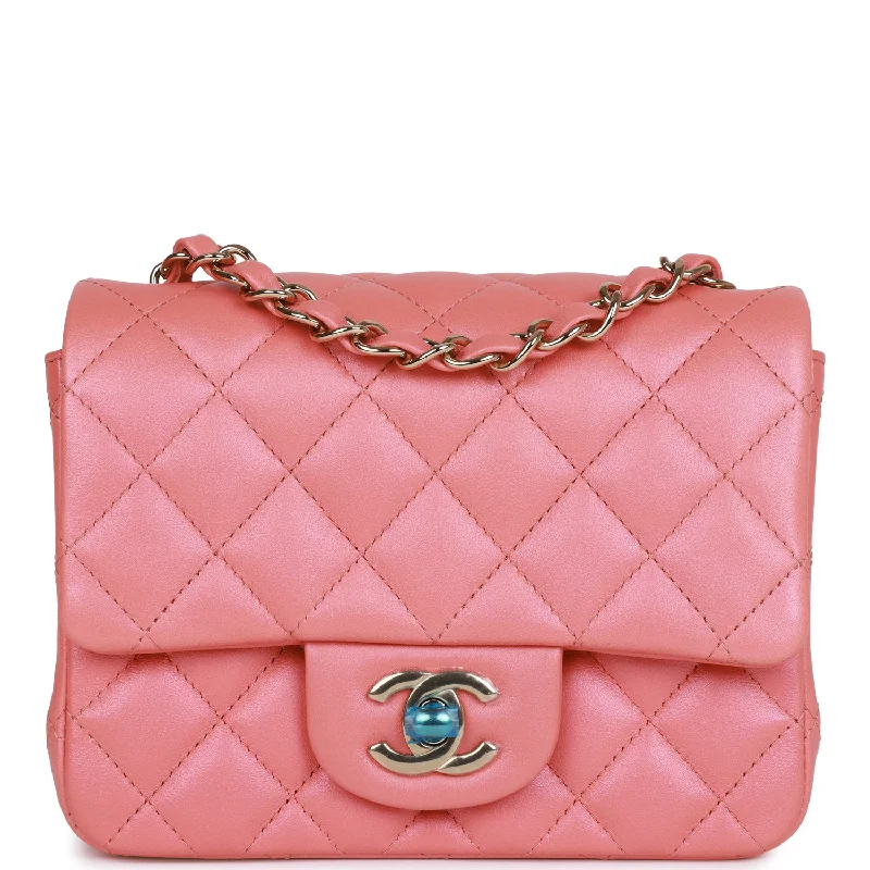 Chanel Black Handbag for Business MeetingsChanel Mini Square Flap Bag Pink Lambskin Light Gold Hardware