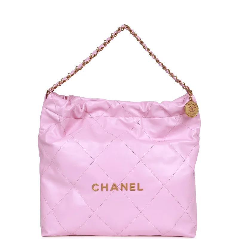 Chanel Medium Tote Bag for Office LadiesChanel Small 22 Bag Pink Calfskin Antique Gold Hardware