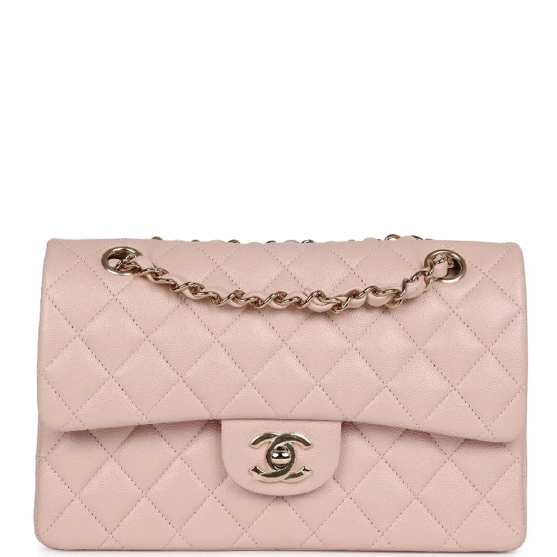 Chanel Colorful Handbag for Spring OutfitsChanel Small Classic Double Flap Bag Light Pink Caviar Gold Hardware