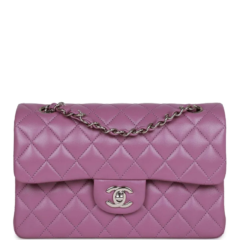 Chanel Medium Tote Bag for Office LadiesChanel Small Classic Double Flap Bag Purple Lambskin Silver Hardware