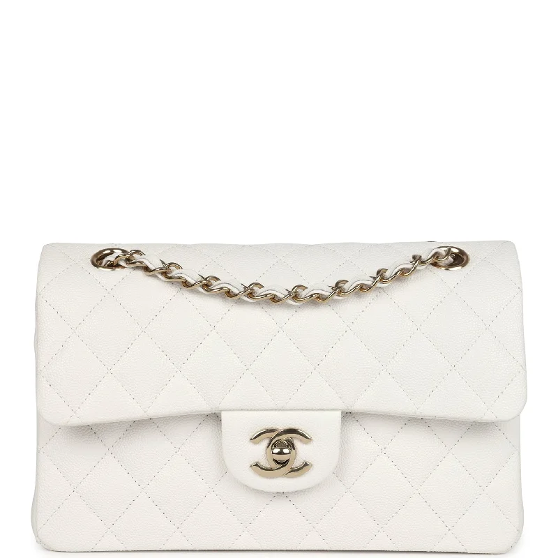 Chanel Limited Edition Handbag for CollectorsChanel Small Classic Double Flap White Caviar Light Gold Hardware