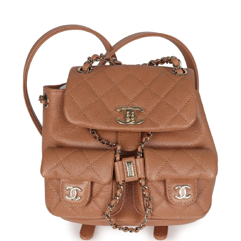 Chanel New Arrival Handbag with Gold HardwareChanel Small Duma Backpack Dark Beige Caviar Light Gold Hardware