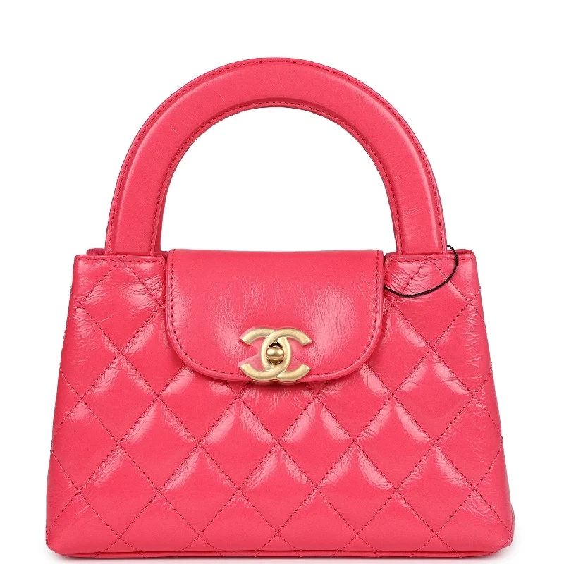 Chanel Colorful Handbag for Spring OutfitsChanel Small Kelly Shopper Dark Pink Shiny Aged Calfskin Brushed Gold Hardware