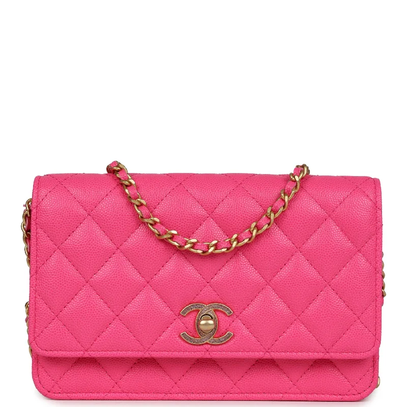 Chanel New Arrival Handbag with Gold HardwareChanel Wallet on Chain WOC Fuchsia Caviar Antique Gold Hardware