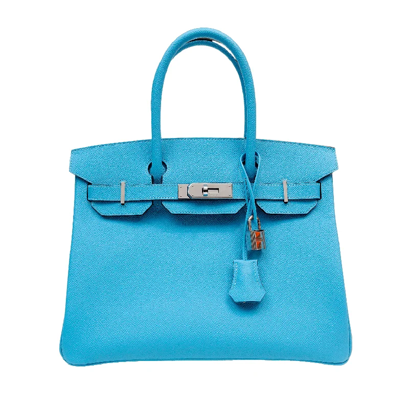 Hermes 30cm Cotton Candy Blue Epsom w/ Palladium Hardware