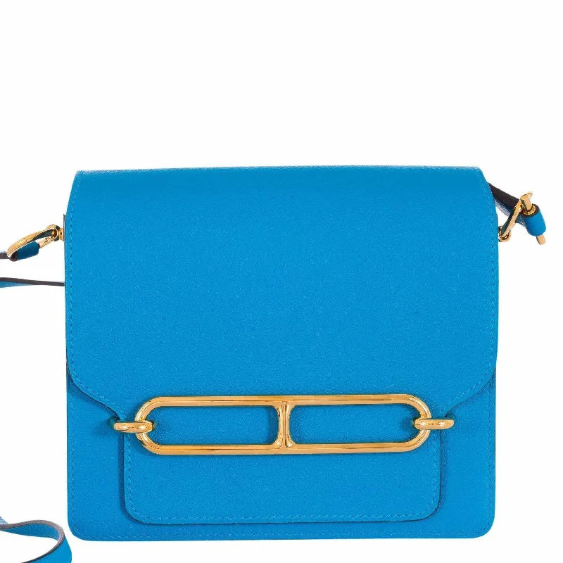 Hermès Roulis Mini Blue Zanzibar Gold Hardware