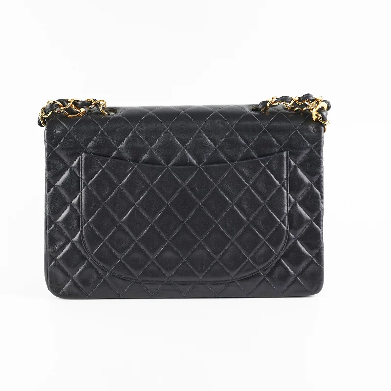 Chanel Small Crossbody Bag for TravelChanel Maxi Jumbo Vintage Black 24K Gold