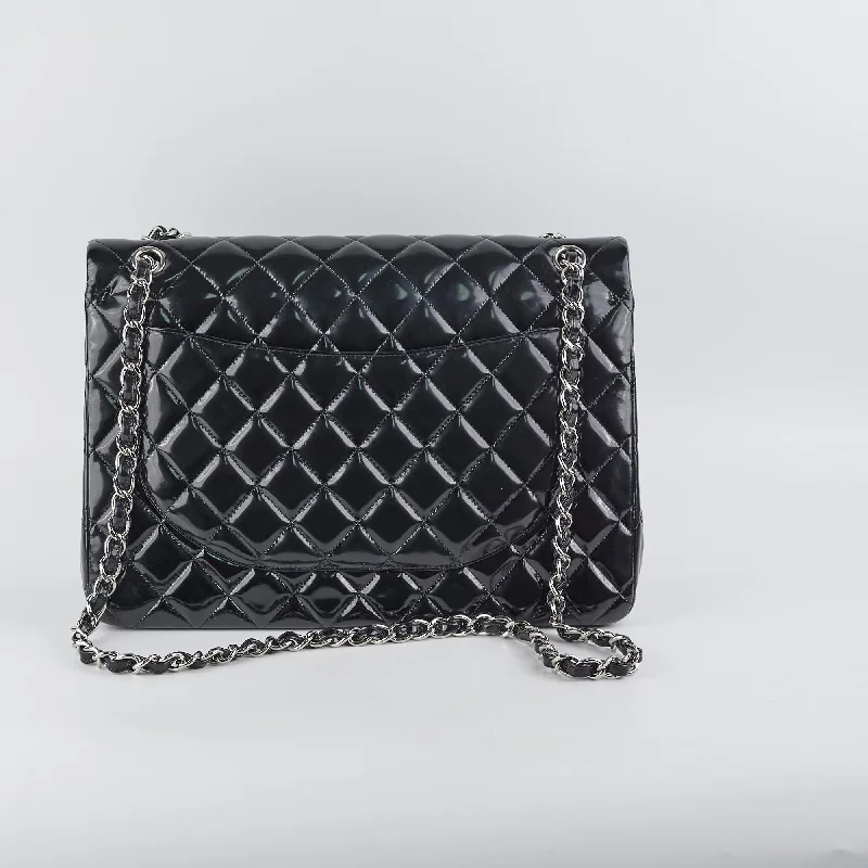 Chanel Luxury Handbag for High - End EventsChanel Maxi Patent Flap Black 20 Series