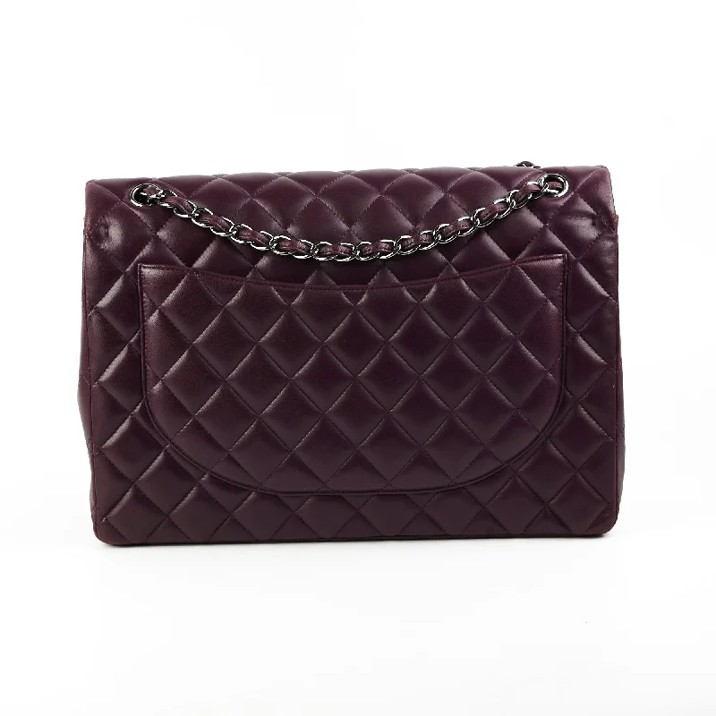 Chanel Limited Edition Handbag for CollectorsChanel Maxi Lambskin Jumbo Dark Purple