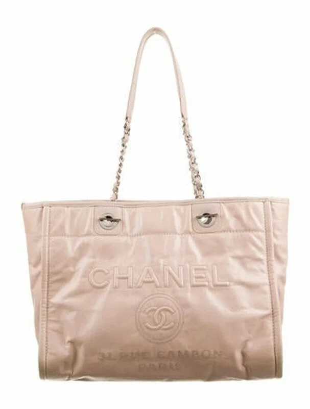 Chanel Handbag with Adjustable Strap for ComfortCHANEL Glazed Calfskin Deauville Tote