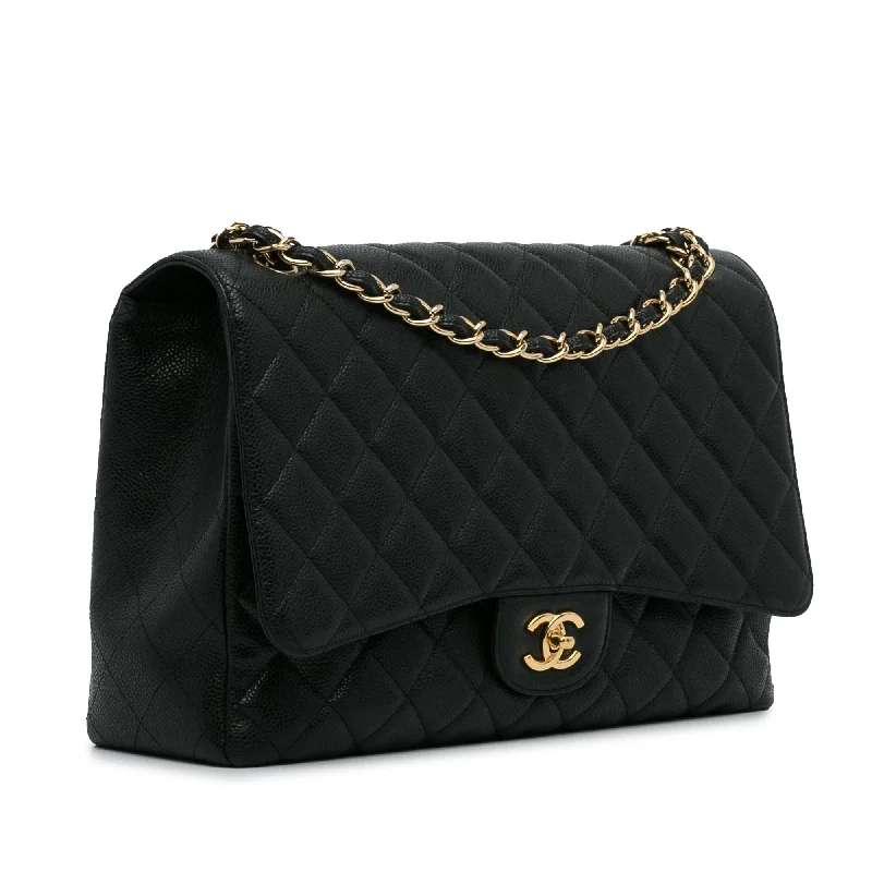 Chanel Vintage Inspired Handbag for Retro LoversChanel Maxi Classic Caviar Single Flap Bag (MTMiOb)