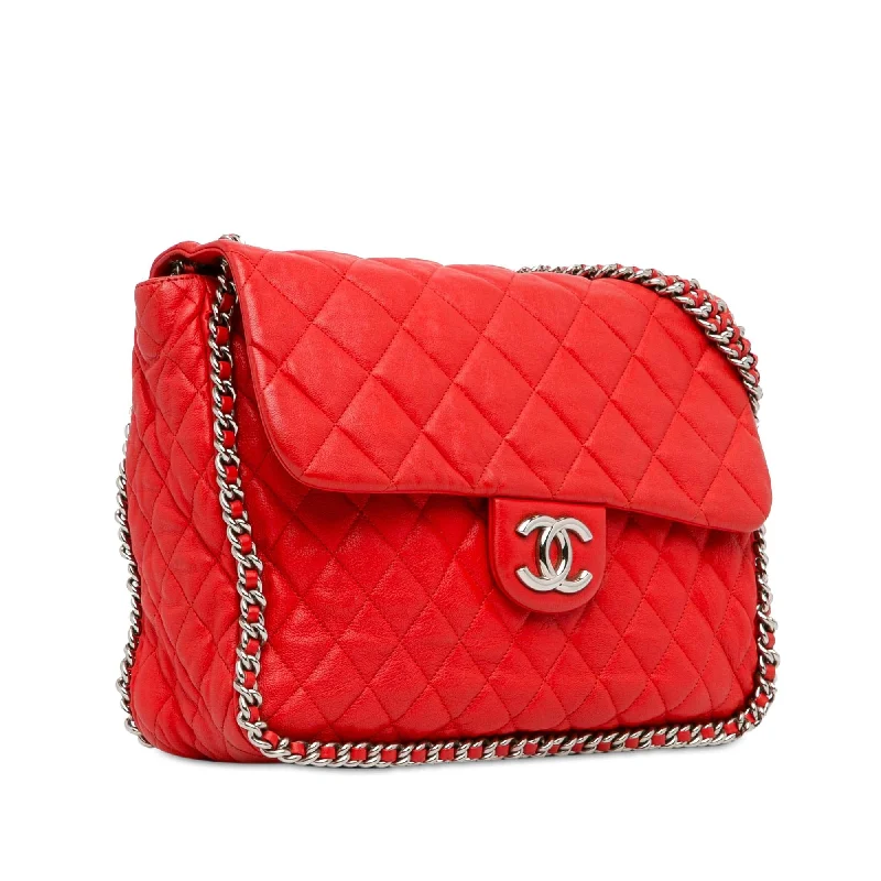 Chanel Luxury Handbag for High - End EventsChanel Maxi Washed Lambskin Chain Around Flap (CaYHus)