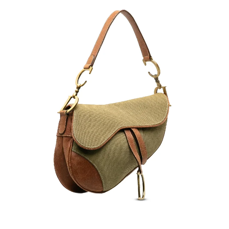 Stylish Christian Dior shoulder bags with a tassel - adorned zipperDior Canvas Saddle (tcy2HE)