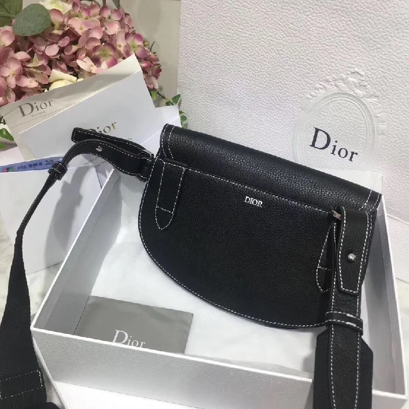 Fashion - forward Christian Dior tote bags for the modern womanChristian Dior Black Christian Dior x KAWS Pouch Saddle Bag