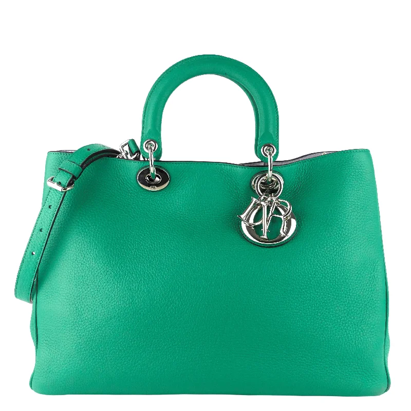 Trendsetting Christian Dior crossbody bags with a colorful strapDIOR Diorissimo Large Calfskin Leather Bag with Pouch