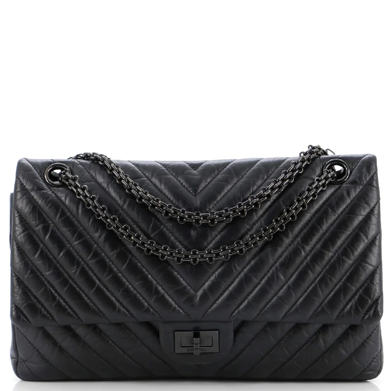 Christian Dior bags with a detachable coin purse insideSo Black Reissue 2.55 Flap Bag Chevron Aged Calfskin 226