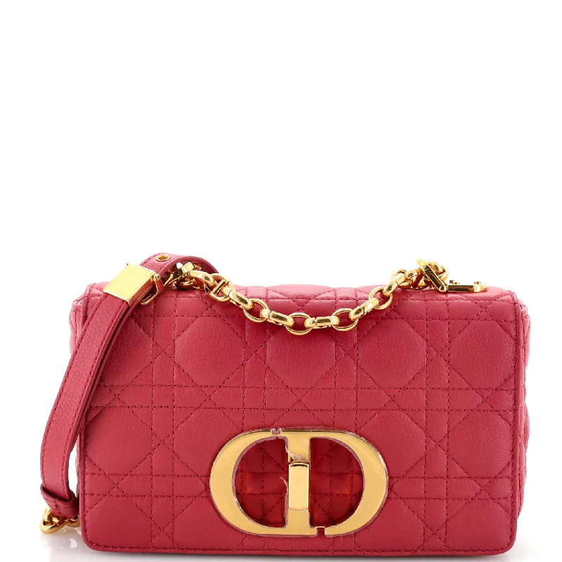 Christian Dior crossbody bags with a front - flap pocket for easy accessCaro Bag Cannage Quilt Calfskin Small