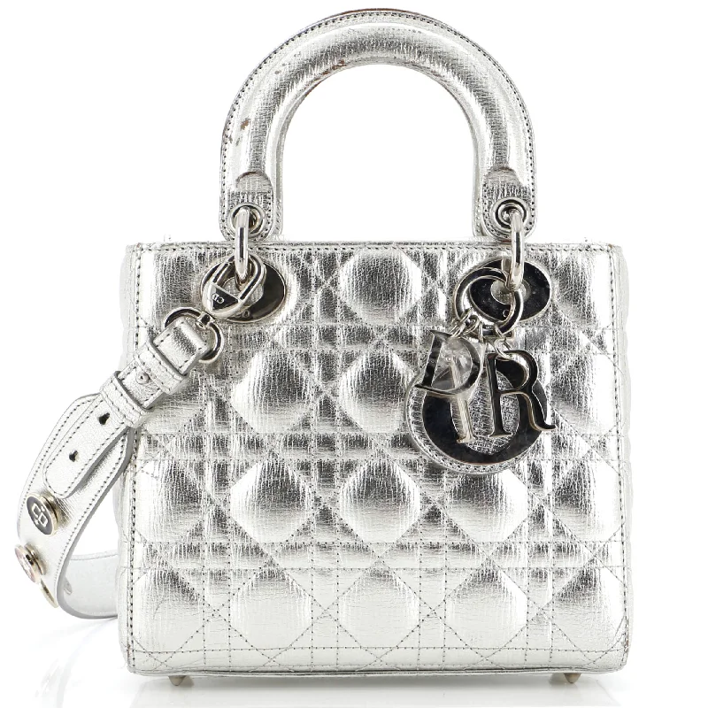 Trendsetting Christian Dior crossbody bags with a colorful strapMy ABCDior Lady Dior Bag Metallic Cannage Quilt Leather