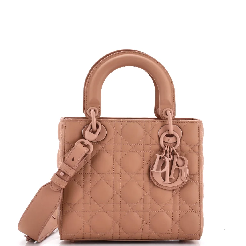 Christian Dior Saddle bags with a distressed leather finishUltra Matte My ABCDior Lady Dior Bag Cannage Quilt Calfskin