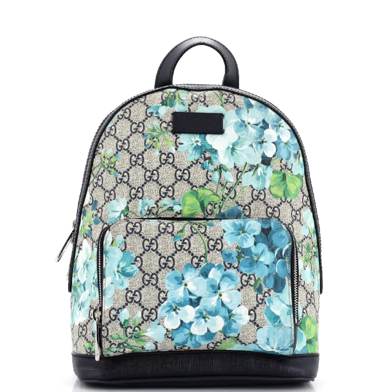 Contemporary Christian Dior handbags with a unique shapeZip Pocket Backpack Blooms Print GG Coated Canvas Small