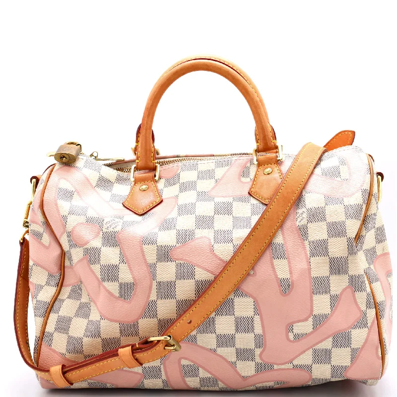 Christian Dior handbags with a back - pocket for quick storageSpeedy Bandouliere Bag Limited Edition Damier Tahitienne 30